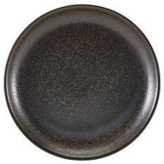 Terra Porcelain Black Coupe Plate 24cm x 6