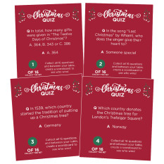 10" Holly Jolly Kraft Mixed Box Christmas Crackers with Quiz (Pack of 100)
