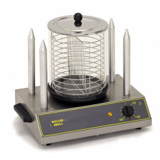 RollerGrill Hot Dog Steamer With 4 Bun Spikes