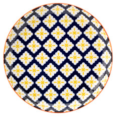 Cadiz Blue & Orange Plate 8" (20cm)