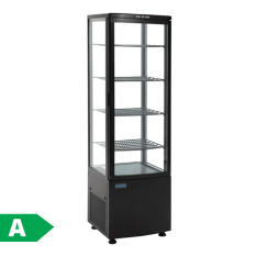 Polar C-Series Energy Efficent Display Fridge Curved Door Black 235 Litre