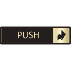 Buzz DM095 Gold On Black Bar Signs 43x178 - Push Horizontal