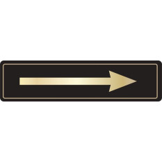 Buzz DM100 Gold On Black Bar Signs 43x178 - Arrow