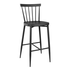 Bolero Windsor Aluminium Black High Stools (Pack of 2)