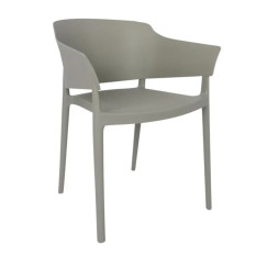 Bolero Lorenzo Cafe Chairs Medium Grey (Pack of 2)