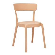 Bolero Mila Café Chairs Light Salmon (Pack of 2)
