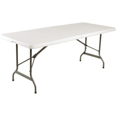 Bolero Centre Folding Utility Table 6ft White
