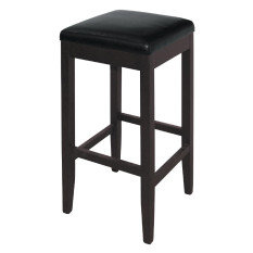 Bolero Faux Leather High Bar Stools Black (Pack of 2)