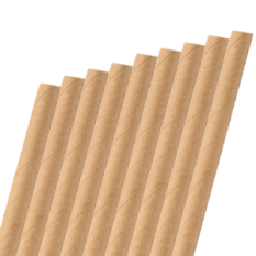 Paper Straw 8 Inch Kraft (Pack of 250)