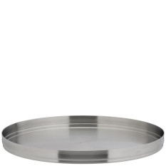 Brushed Stainless Steel Round Plate 23cm/9" (Pack of 6)	