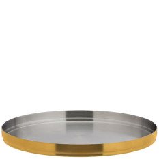 Brushed Gold Round Plate 23cm/9" (Pack of 6)	