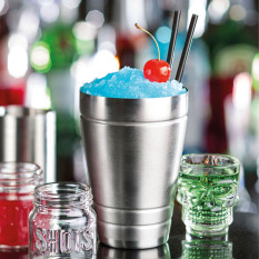 Brushed Steel Tumbler 490ml/17.25oz (Pack of 6)