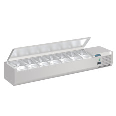 Polar G-Series Refrigerated Topping Unit with Lid - 7 x GN 1/4 1500mm
