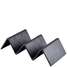 GenWare Melamine Matt Black Fast Food Stand 2 Slot (Pack of 12)