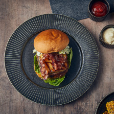 Terra Porcelain Black Fluted Winged Plate 26cm/10" (Pack of 6)