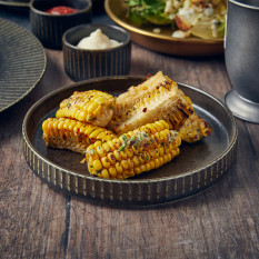 Terra Porcelain Black Fluted Presentation Plate 20.5cm/8" (Pack of 6)