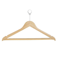 Bolero Wooden Security Coat Hanger Natural (Pack of 10)