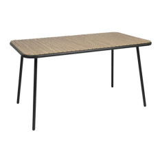 Bolero Santorini Rectangular Table Wood Effect 1400mm