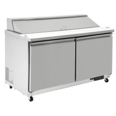 Polar U-Series Double Door Prep Counter Fridge 527 Litre