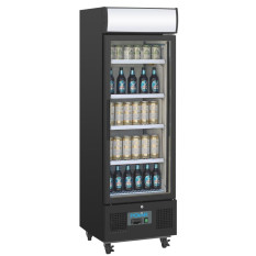 Polar G-Series Upright Display Fridge Black 218 Litre