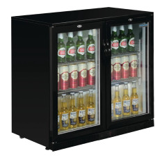 Polar Back Bar Bottle Cooler Double Door Hinged 208 Litre