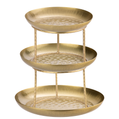 Vintage Gold Seafood Serving Tower