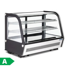 Polar G-Series Energy Efficent Countertop Display Fridge Black 160 Litre