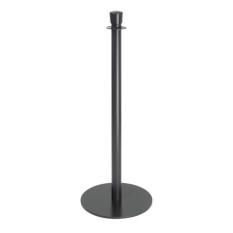 Bolero Flat Base Barrier Posts Black (Pack of 2)