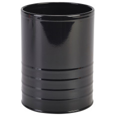 Galvanised Steel Can Black Cutlery Holder 11cm x 14.5cm (Pack of 12)