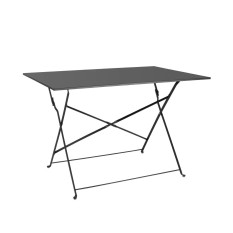 Bolero Pavement Style Folding Table Black 1100 x 700mm