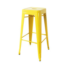 Bolero Bistro Yellow Steel High Stool (Pack of 4)