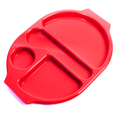 Polycarbonate Large Meal Tray with 4 Compartments 