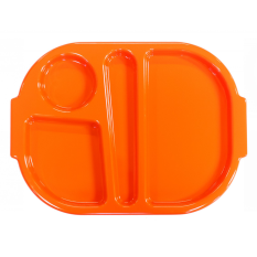 Polycarbonate Small Meal Tray with 4 Compartments