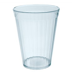 Polycarbonate Antibacterial Fluted Tumbler 200ml Clear (Pack of 10)