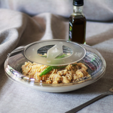 Polycarbonate Plate Cover Low 25.5cm Clear 