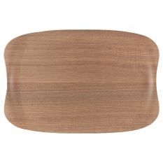 Small Earth Wave Serving Tray 32x21cm Warm Wood 