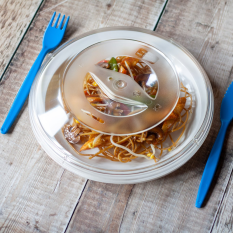 Polycarbonate Hi Heat Low Cloche 23cm Clear 