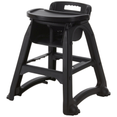 Genware High Chair Stacking Polypropylene Black