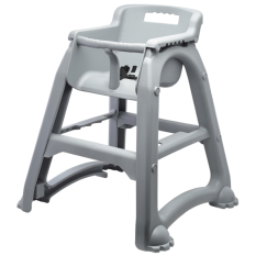 Genware High Chair Stacking Polypropylene Grey