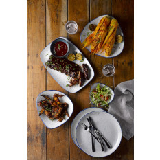 Churchill Stonecast Hints Indigo Blue Triangle Plate 22.9cm/9" (Pack of 12)