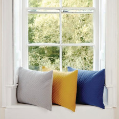 Mitre Essentials Quilted Waffle Cushion Cover Grey