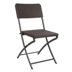 Bolero Rattan Folding Chairs Brown (Pack of 2)