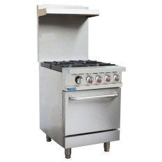 Hurricane Commercial Gas Oven Range 4 Burner Oven NAT/LPG with Splashback