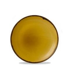 Dudson Harvest Mustard Coupe Plate 8.67 Inch (Pack of 12)
