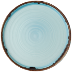 Dudson Harvest Turquoise Walled Plate  21cm/8.7"(Pack of 6)