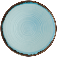 Dudson Harvest Turquoise Walled Plate  26cm/10.25"(Pack of 6)