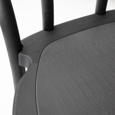 Bolero Soho Bentwood Style Resin Chairs Black (Pack of 4)