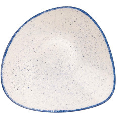 Churchill Stonecast Hints Indigo Blue Triangle Bowl 23.5cm/9.25" 600ml/21.12oz (Pack of 12)