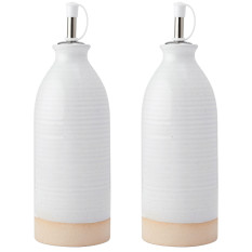 KitchenCraft Idilica Stoneware Oil & Vinegar Set