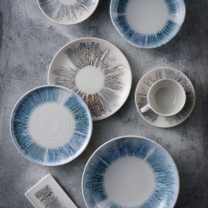 Churchill Inked Lyra Blue Cappuccino Coffee Cup 9.5cm/3.7" 225ml/8oz (Pack of 12)